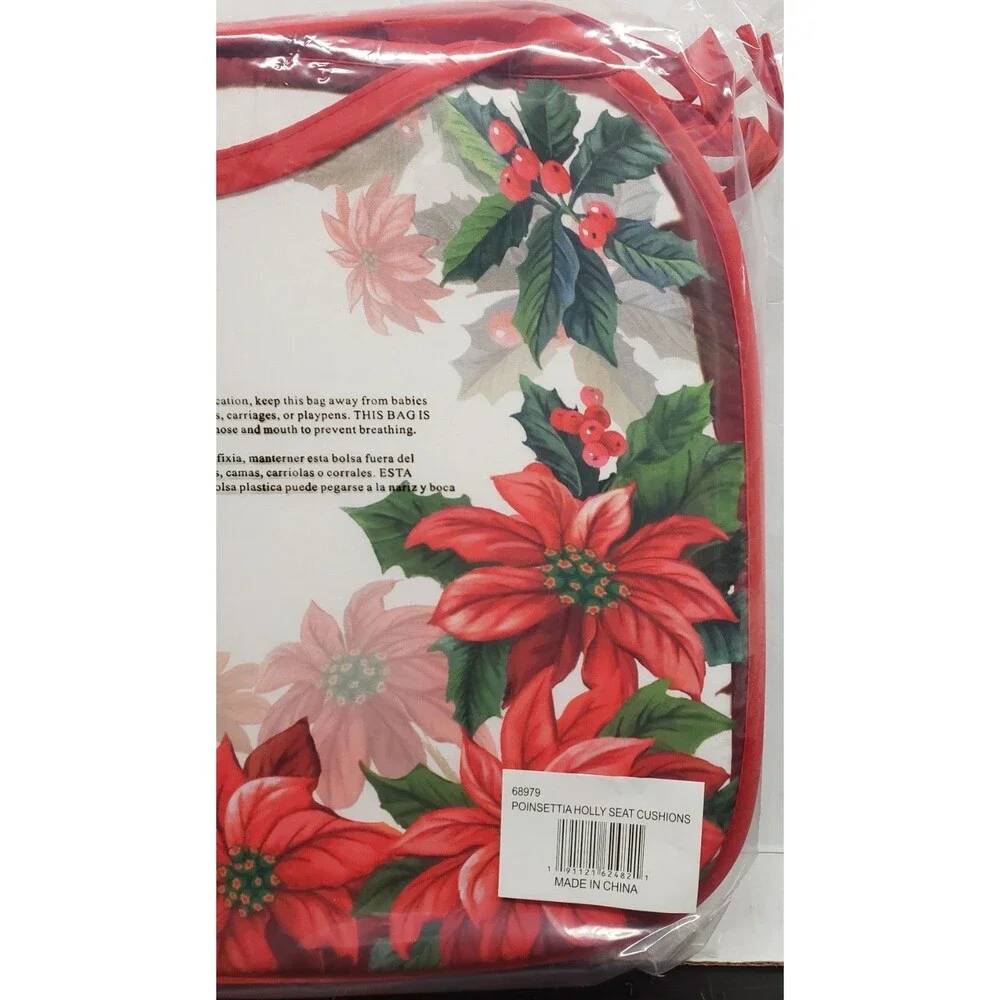 Set of 4 Same Cushion Chair Pads w/ties,15